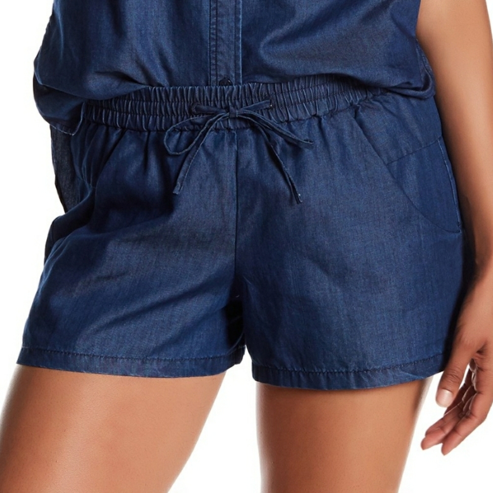 French Connection Summer Chambray Drawstring Short